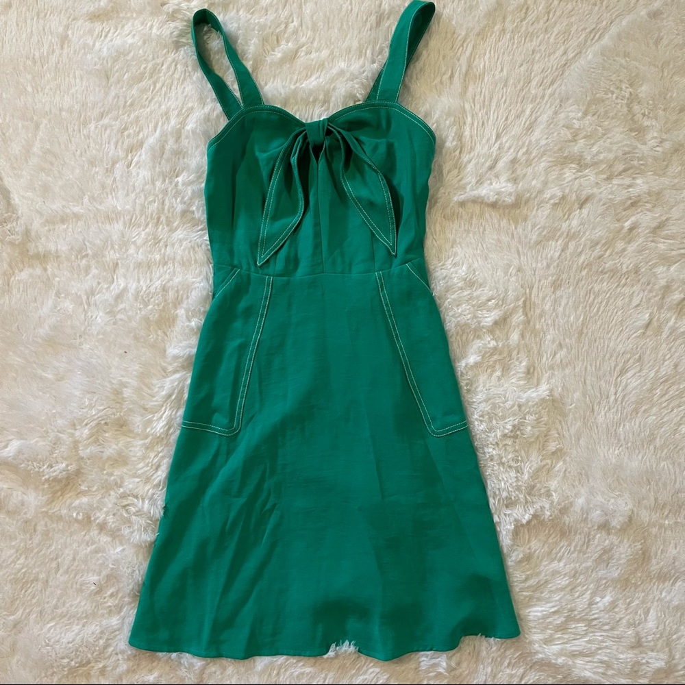a new day green dress size xs NWT